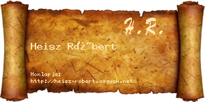 Heisz Róbert névjegykártya